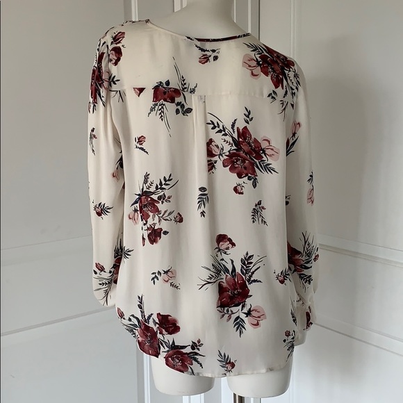 Joie Top Floral Ruffle print Sz L - Picture 5 of 8